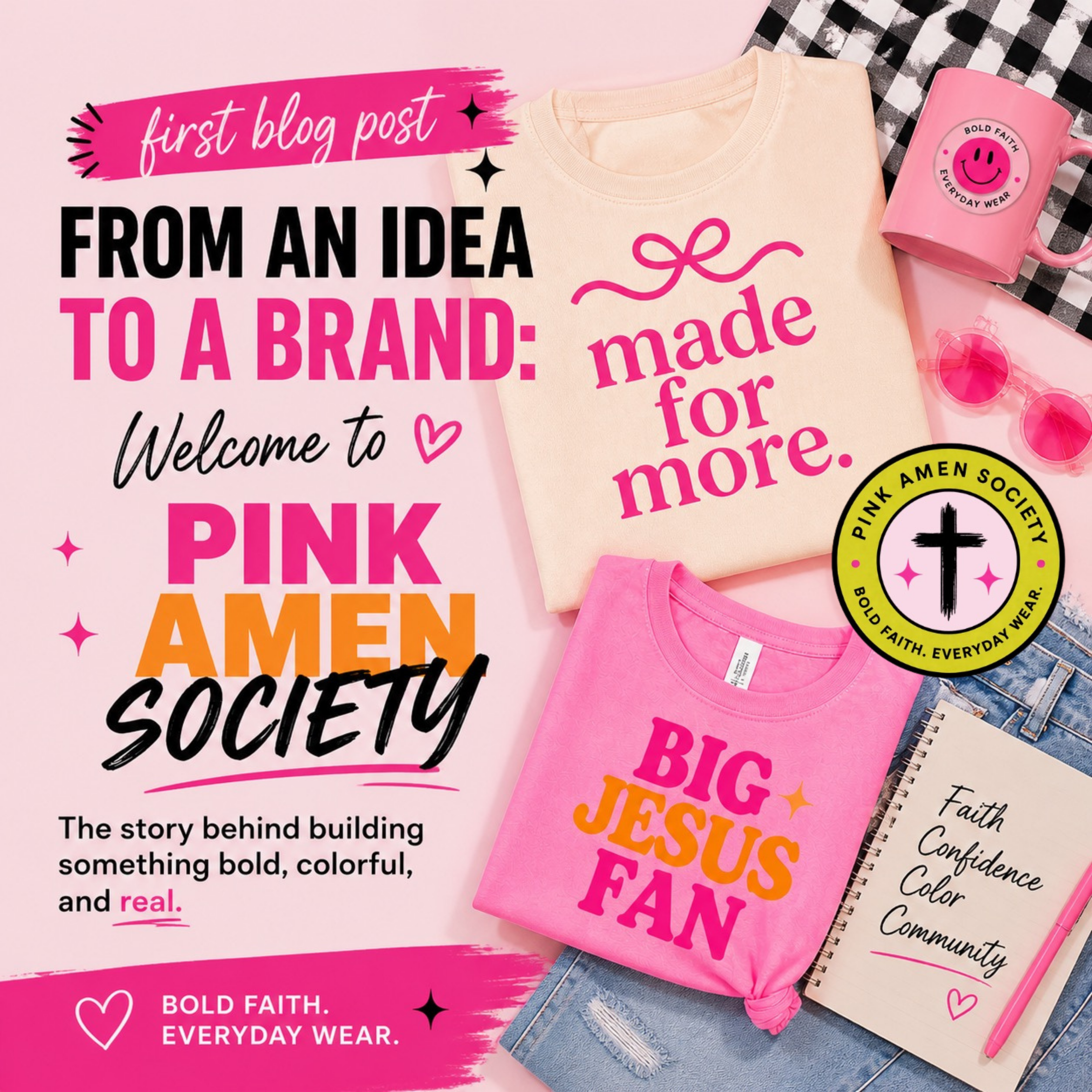💖 From an Idea to a Brand: Welcome to Pink Amen Society